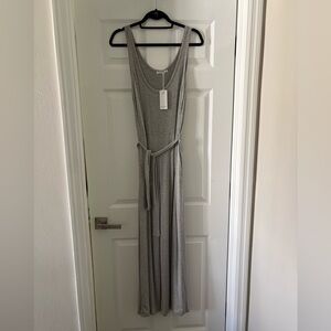 Chic Sleeveless Gray Maxi Dress